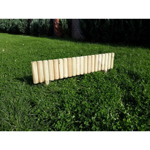 BOGATECO 5 x Beeteinfassung aus Weide Weiden-Zaun Steckzaun Perfekt für den Garten als Weg-Abgrenzung Holz-Zaun Rasenkante 100 cm Lang & 20 cm Hoch 